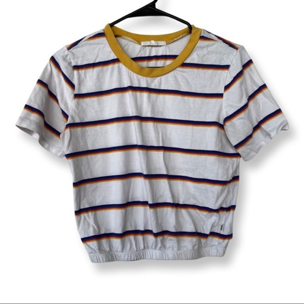Vans Cropped T-shirt Rainbow Print Size Small